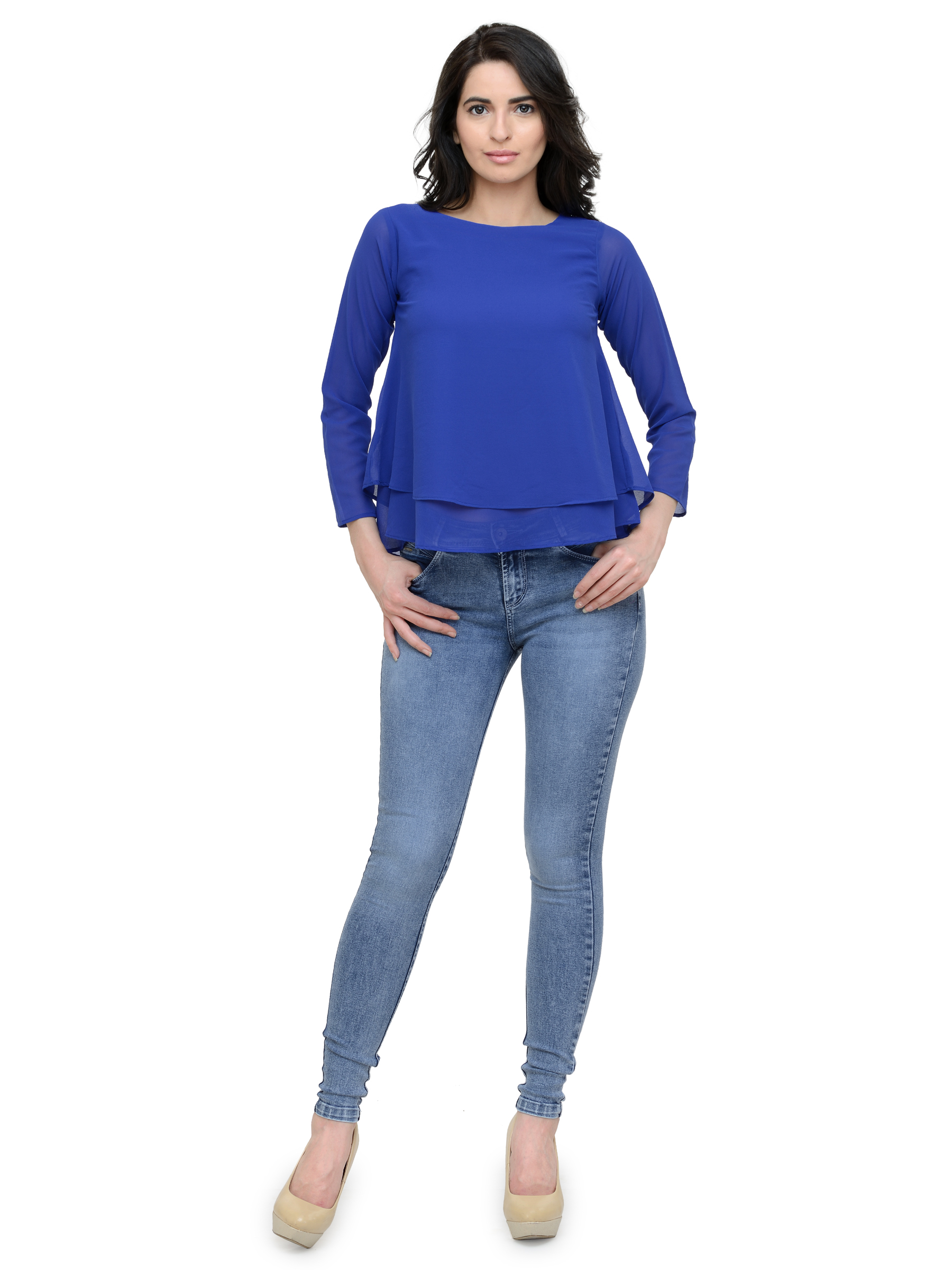 ROYAL BLUE REGULAR LAYERED TOP